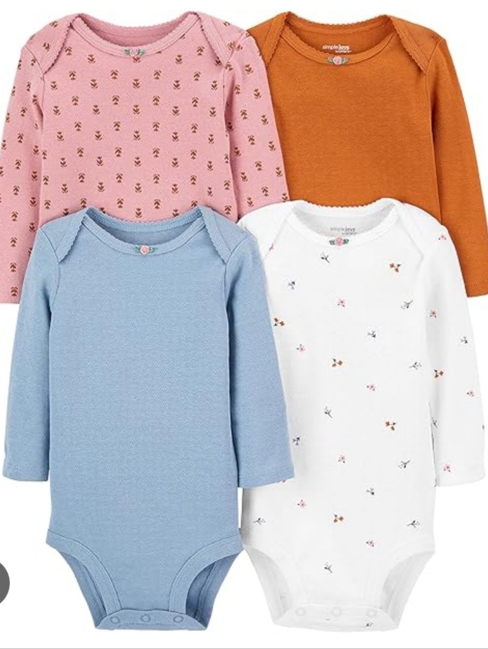 Carter's 4-Pack Long-Sleeve Bodysuits